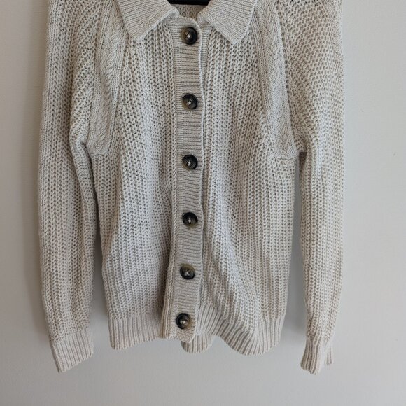Garnet Hill Classic Cardigan – S Cream - Picture 5 of 8